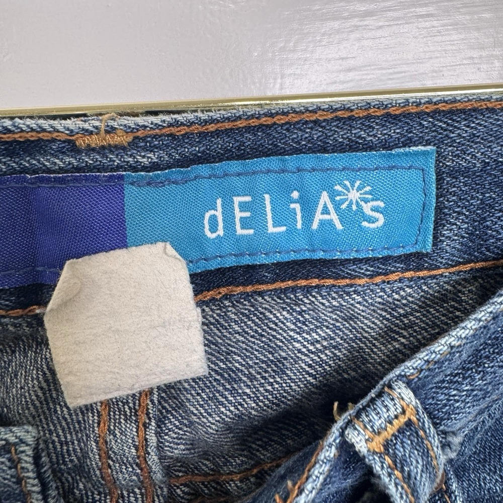 Vintage Delia's Y2K Flare Jeans 7/8 Hand Painted Mushroom Fairycore Cottagecore - Picture 2 of 10
